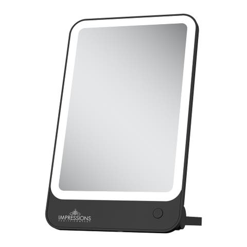 Chic Tri-Tone Led Makeup Mirror With Stand