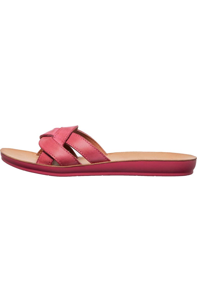 ANTELOPE Alta Woven Leather Slide Sandal, Alternate, color, Pink