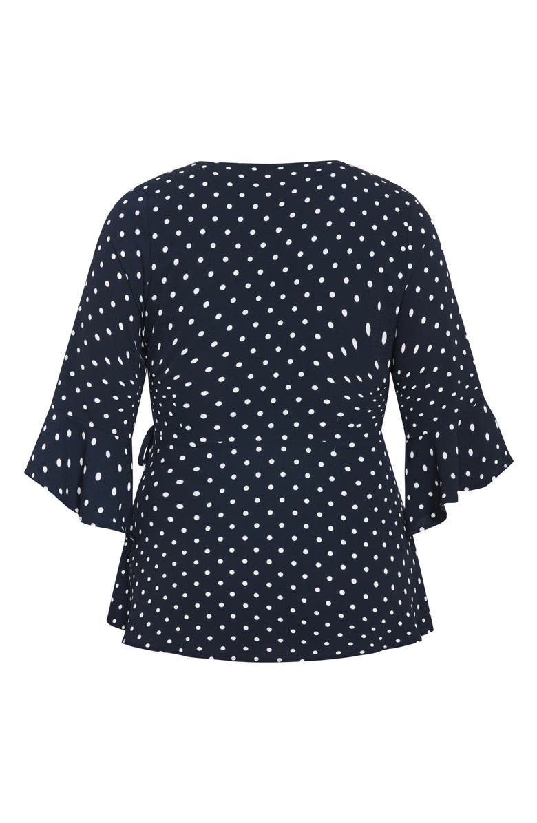 City Chic Fresh Spot Wrap Top, Alternate, color, 