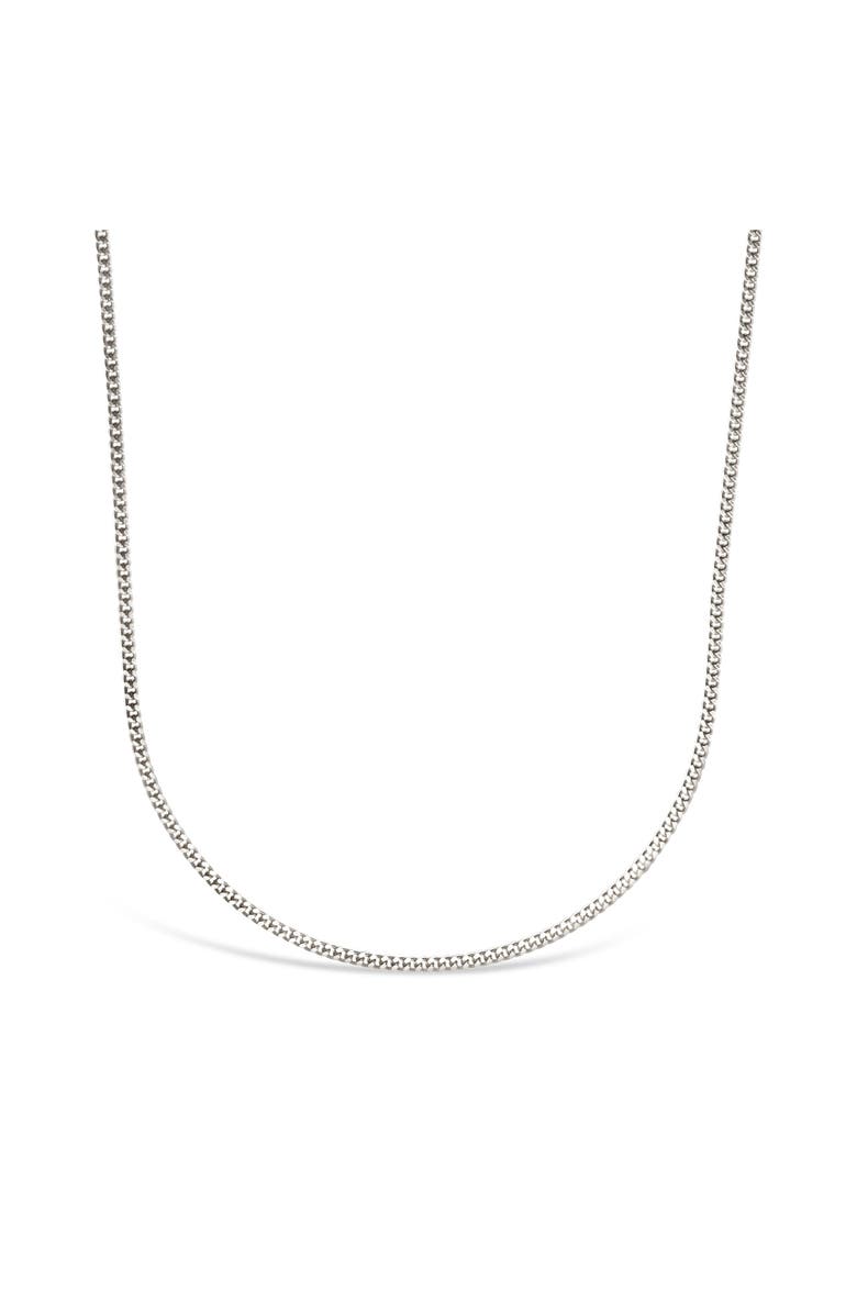 LOUPN Thin Cuban Chain Necklace, Alternate, color, Silver