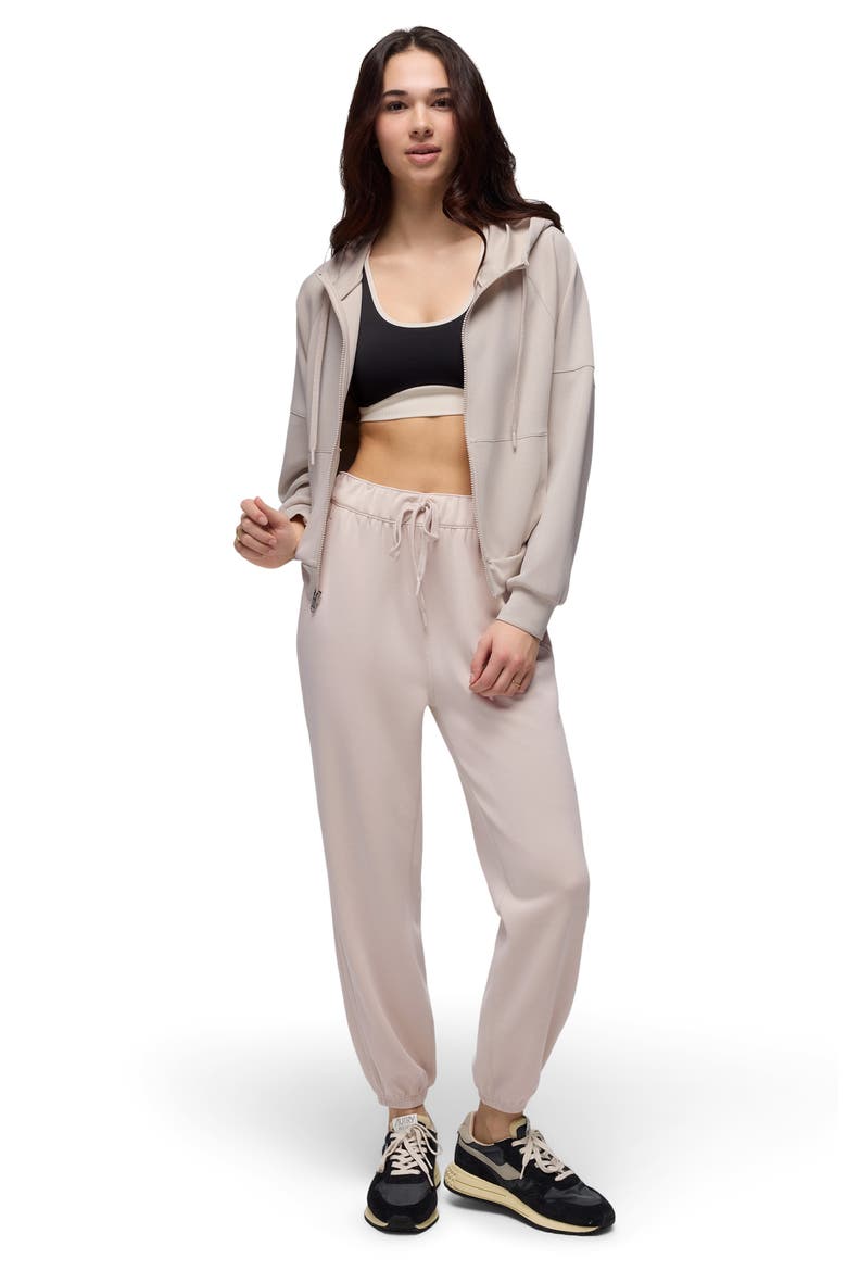 Shea High Waist Drawstring Joggers, Alternate, color, ALMOND