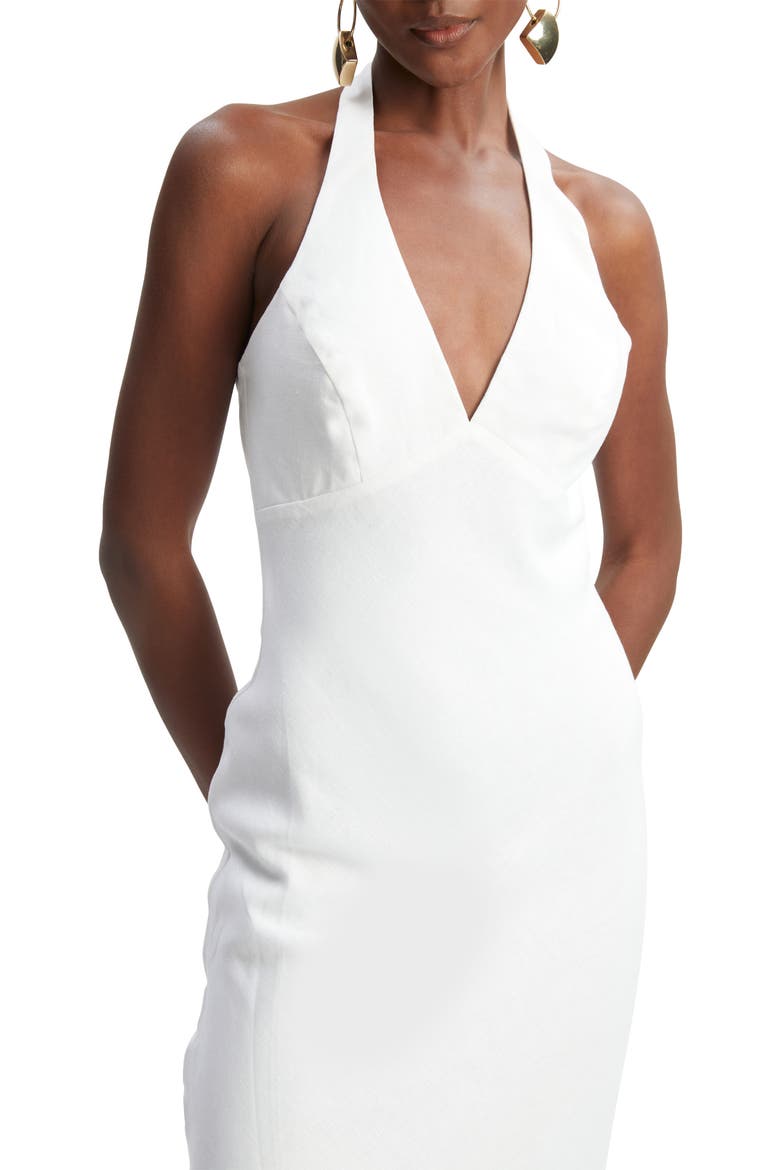 bardot paola halter midi dress Bardot Paola Halter Linen Midi Dress  sukienki do kolan i midi  kupuj w  Booztlet
