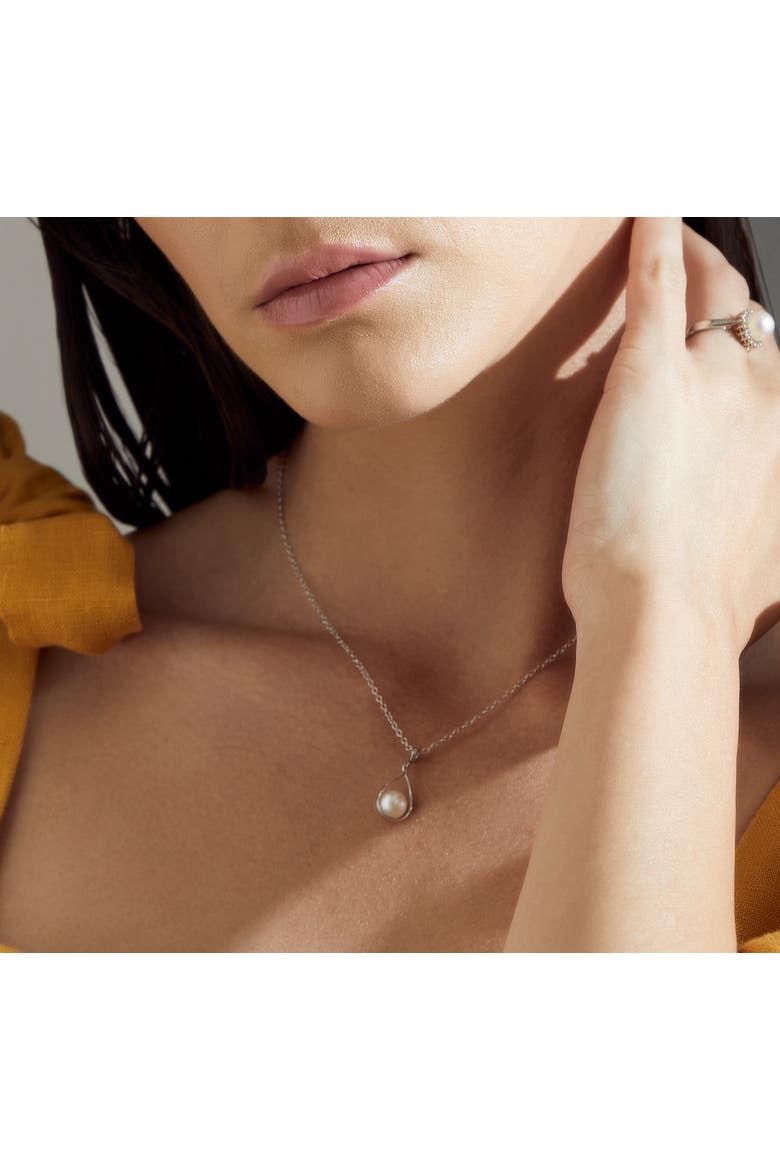 Freshwater Pearl Jess Pendant, Alternate, color, White Gold