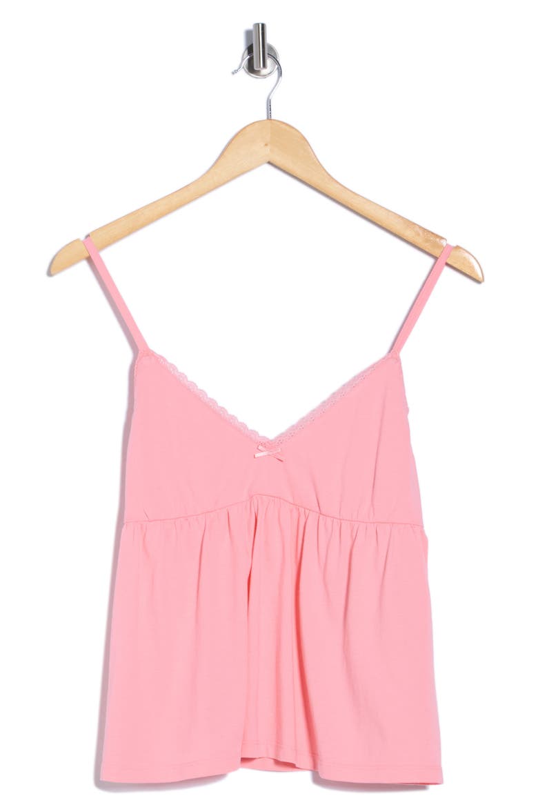 Babydoll Knit Cami, Alternate, color, PINK DIANTHUS