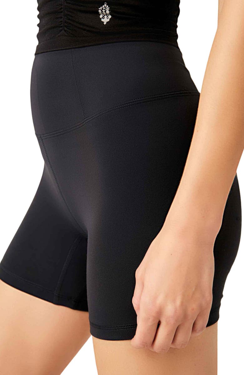 Free People FP Movement Never Better Bike Shorts, Alternate, color, Black