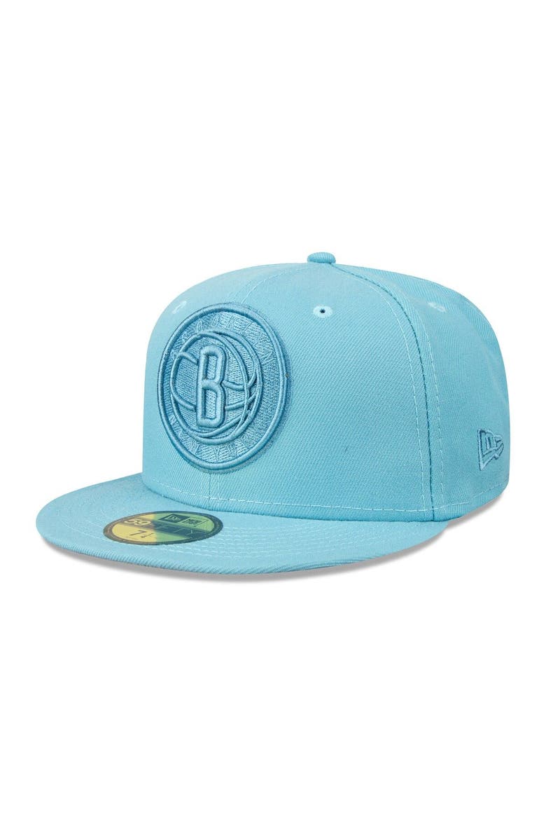 New Era Men's New Era Blue Brooklyn Nets Color Pack Foam 59FIFTY Fitted Hat, Main, color, 