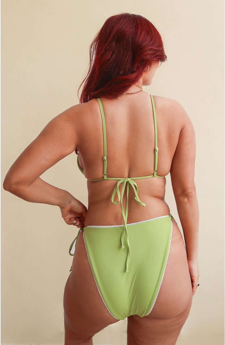 Dippin Daisys Valentina Cheeky Bikini Bottom, Alternate, color, Olive Green