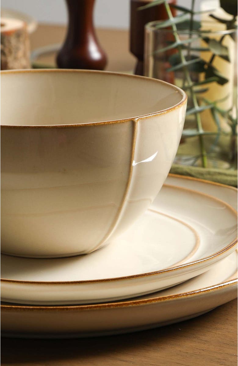 Stone Lain Infinity Stoneware 12-Piece Dinnerware Set, Alternate, color, Beige