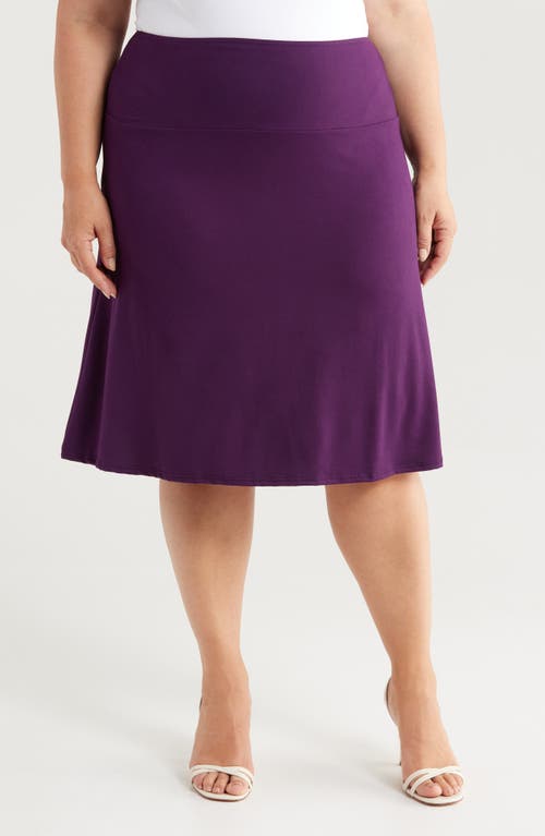 24seven Comfort Apparel A-Line Skirt in Purple  product