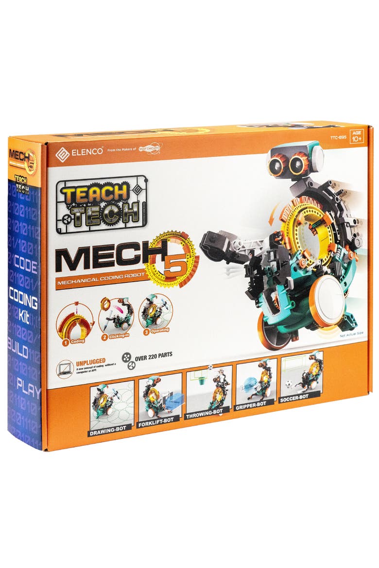 Mech 5 Mechanical Coding Robot, Alternate, color, Multicolored