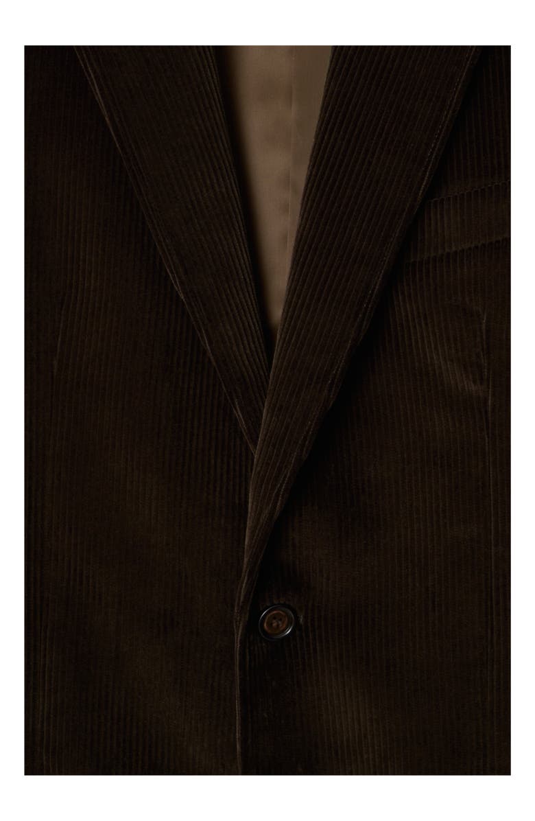 Burberry Corduroy Tailored Jacket, Alternate, color, Clove Brown