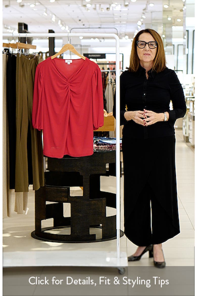 Twist Keyhole Neck Stretch Crepe Top video