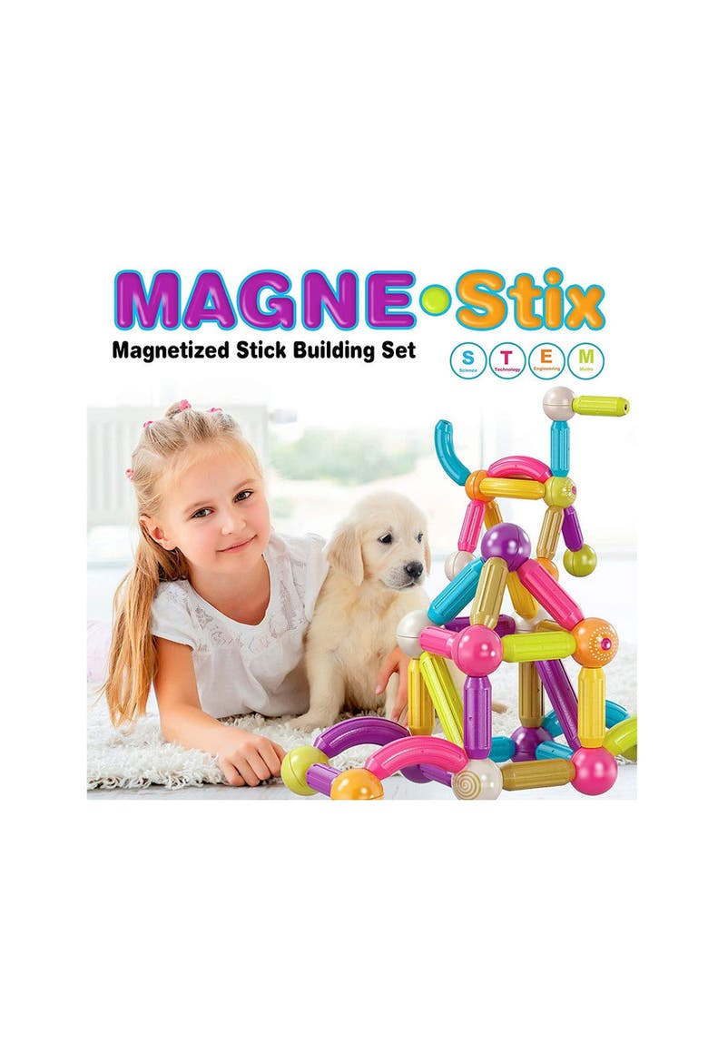 68 Pcs Magnetic Building Set, Alternate, color, Multi Color