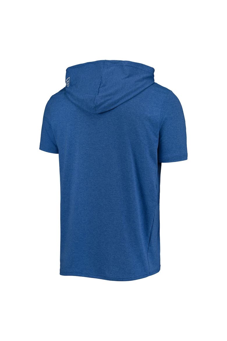 Men's New Era Heathered Royal Chicago Cubs Hoodie T-Shirt, Alternate, color, Heather Royal