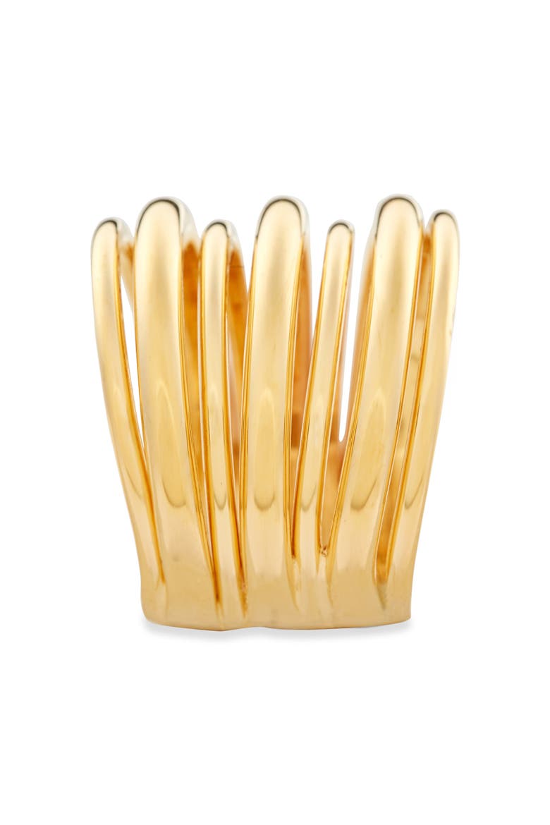 Layered Strand Ring, Alternate, color, GOLD