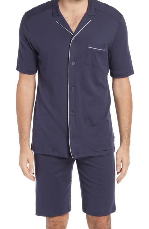Night and Day Button Front Cotton Pajama Set