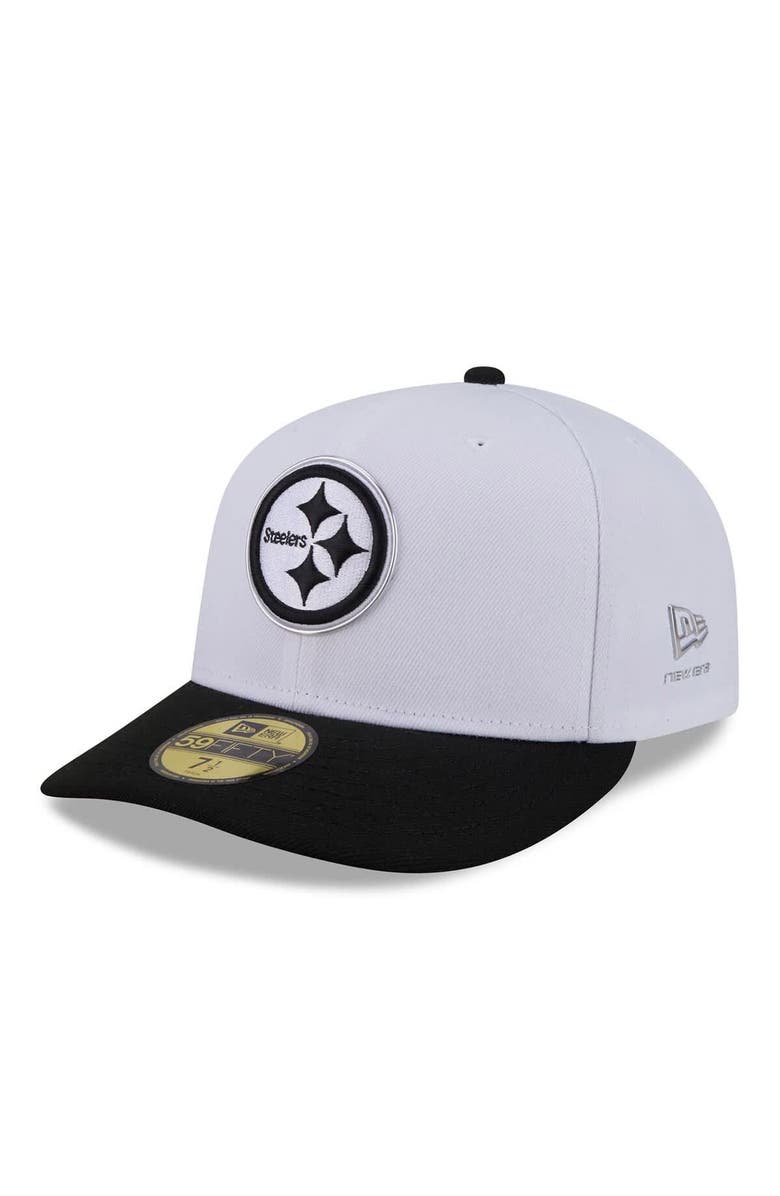 New Era Men's New Era  White/Black Pittsburgh Steelers 2026 NFL Draft Pre-Curved 59FIFTY Fitted Hat, Main, color, White