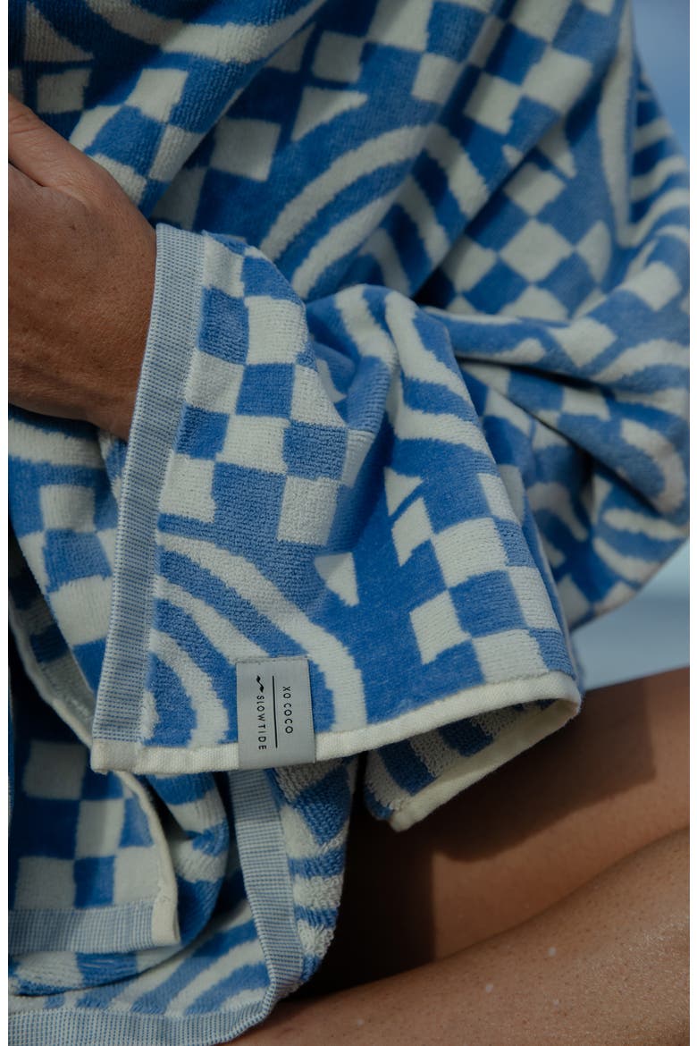 Coco Rainbow Beach Towel, Alternate, color, PERIWINKLE