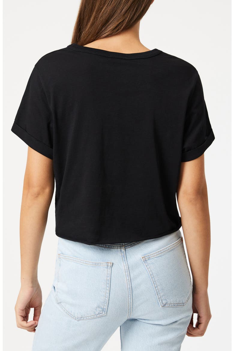 Raw Hem Crop T-Shirt, Alternate, color, BLACK