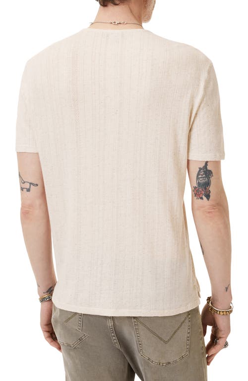 John Varvatos Ciel Variegated Rib Henley In Gray