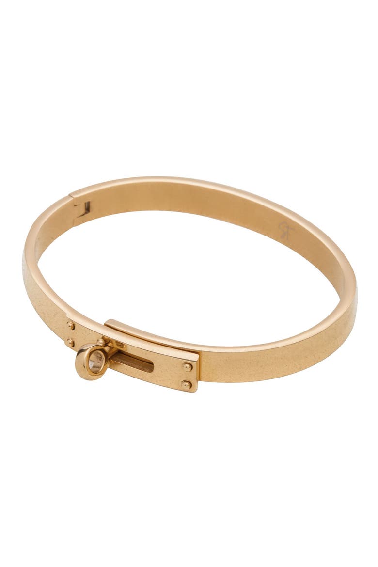 Tarnish Resistant Bangle, Main, color, GOLD