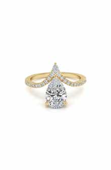 Pear Cut 'V' Band Ring