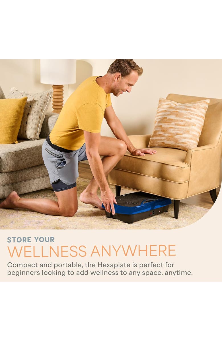 Lifepro Vibration Plate Exercise Machine Magnetic Acupoints Platform for Muscle Toning and Recovery, Alternate, color, Blue