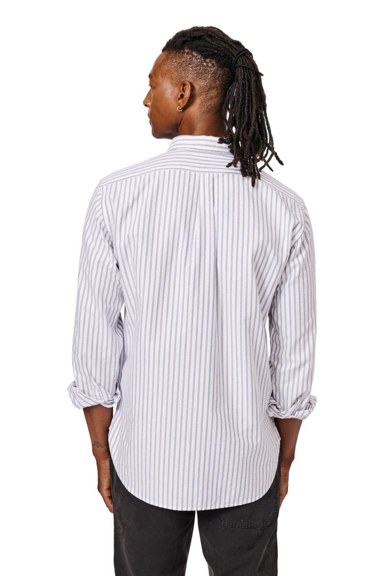 Aldridge Oxford Button Down Shirt, Alternate, color, Purple Stripe