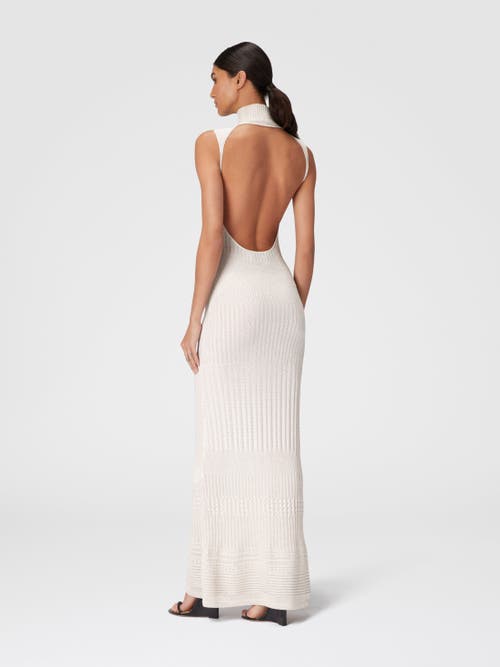 Missoni Sequin-embellished Ribbed Dress In White & Gold