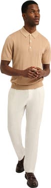 Onia Silk Ribbed Knit Polo