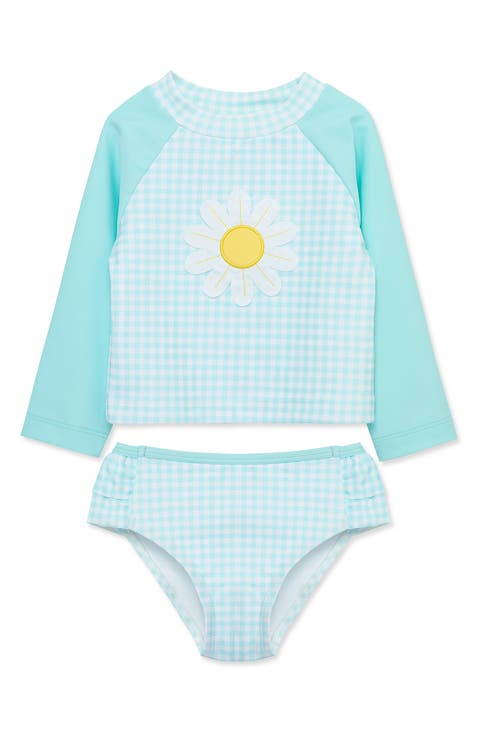 Daisy Rashguard Top & Bikini Bottoms Set (Baby)