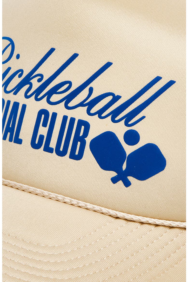 Pickleball Social Club Trucker Hat, Alternate, color, KHAKI/ BLUE