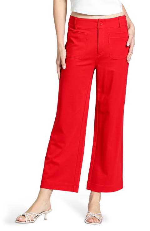 Ponte Wide Leg Crop Pants
