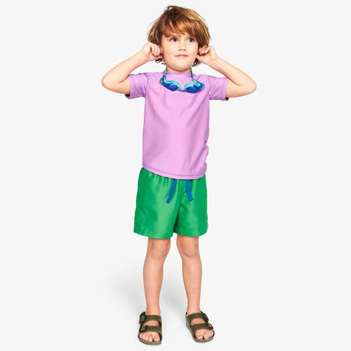 Primary Kids Swim Trunk In Green Apple