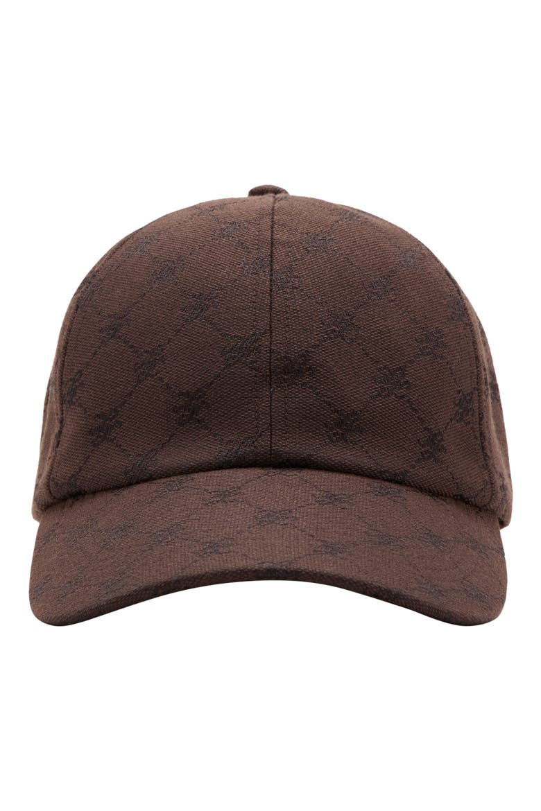 Jacquard Logo Baseball Cap, Main, color, CHOCOLATE
