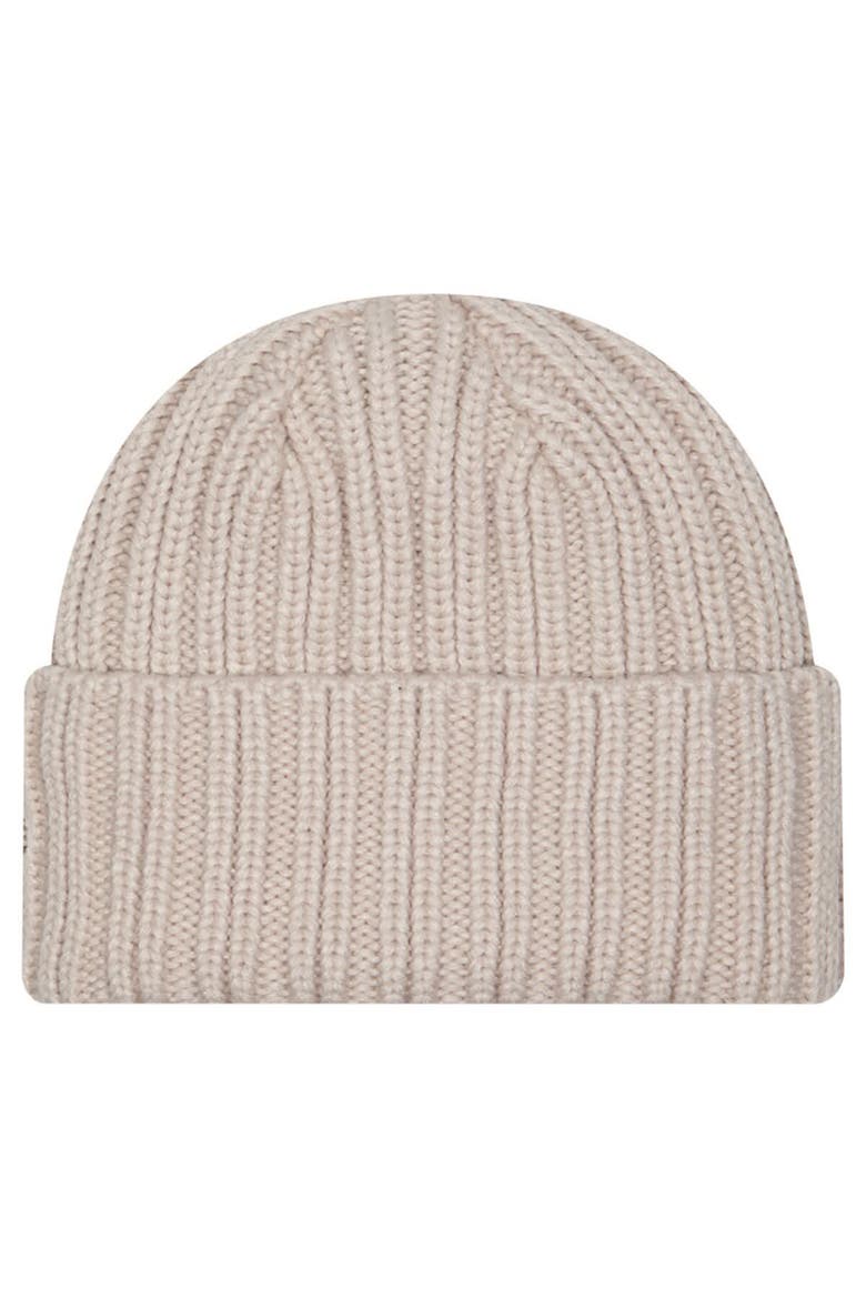 Men's New Era Light Beige Minnesota Vikings Logo Applique Cuffed Knit Hat, Alternate, color, Light Beige