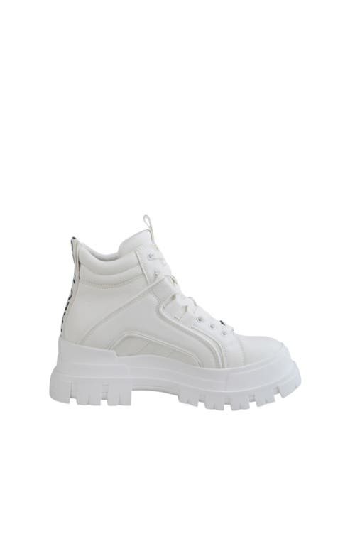 Buffalo Boots Aspha Nc Mid Flat Bootie In White