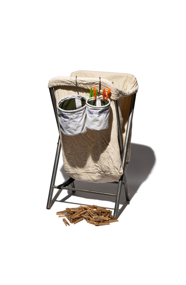 PUEBCO Vintage Material Hook Basket, Alternate, color, White