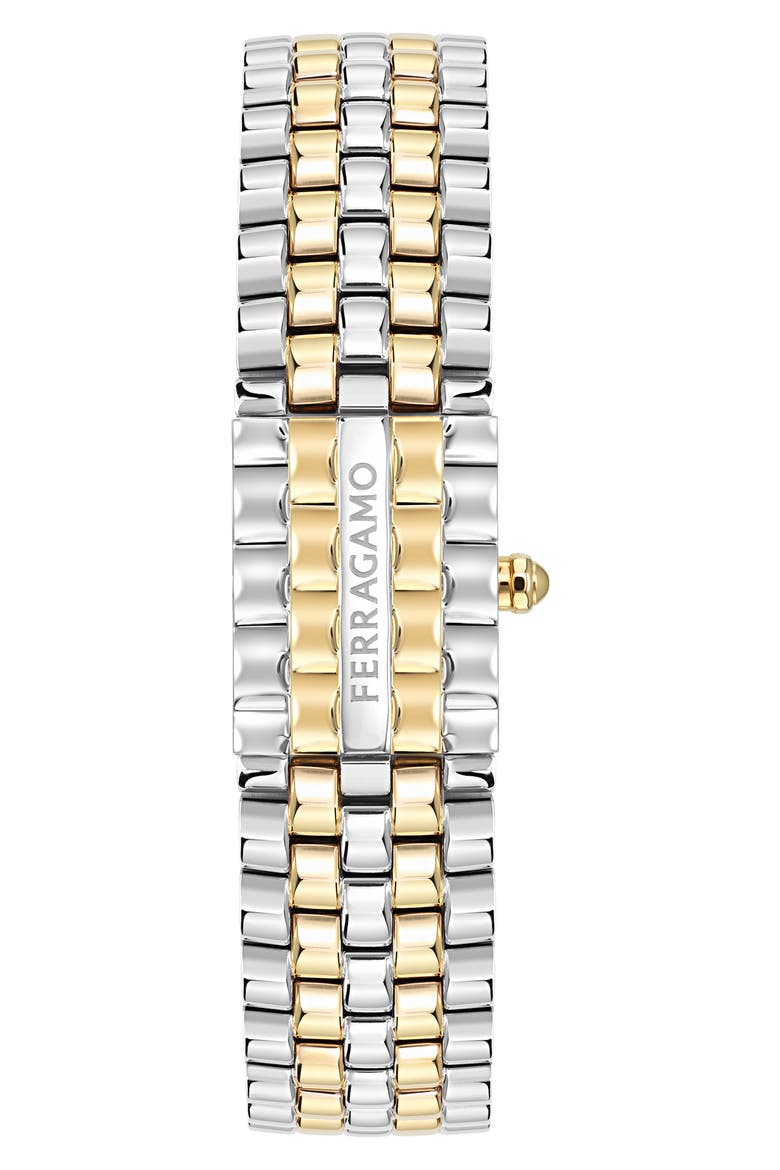 Secret Bracelet Watch, 18.5mm x 30mm, Alternate, color, IP TWO TONE/ GREEN