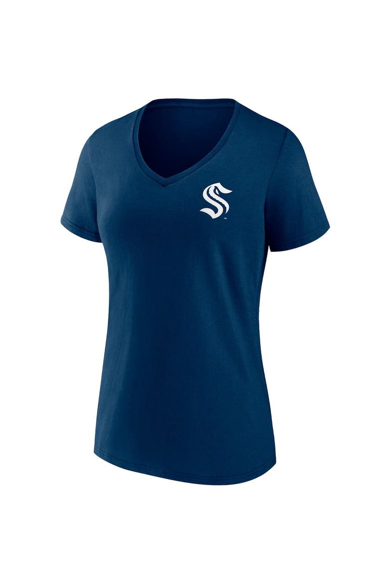 Women's Fanatics Branded Deep Sea Blue Seattle Kraken Team Mother's Day V-Neck T-Shirt, Alternate, color, Navy