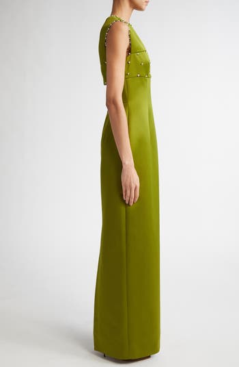 Amadine Embellished Doppio Satin Dress
