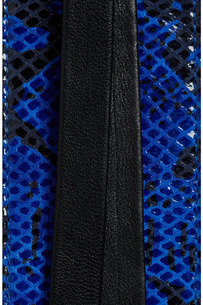 Tassel Leather Wrap Belt, Alternate, color, BLACK/BLUE SNAKE