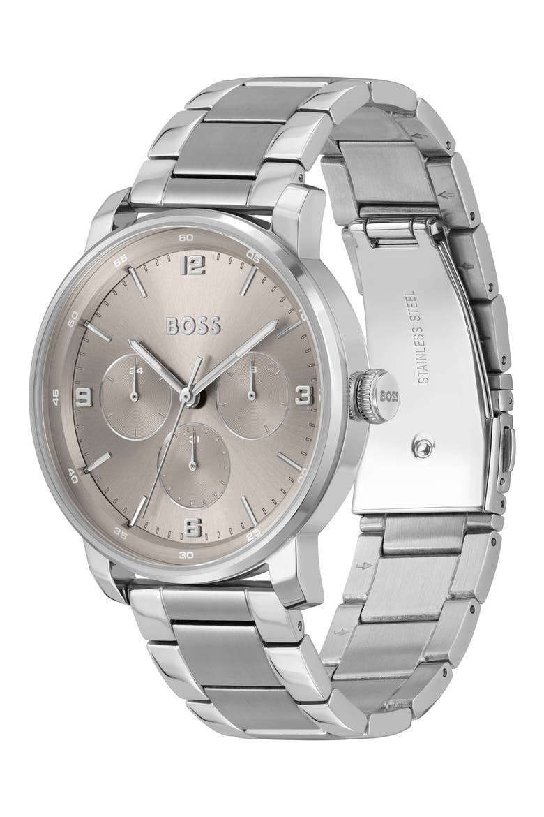 Contender Bracelet Watch, 44mm, Alternate, color, GRAY