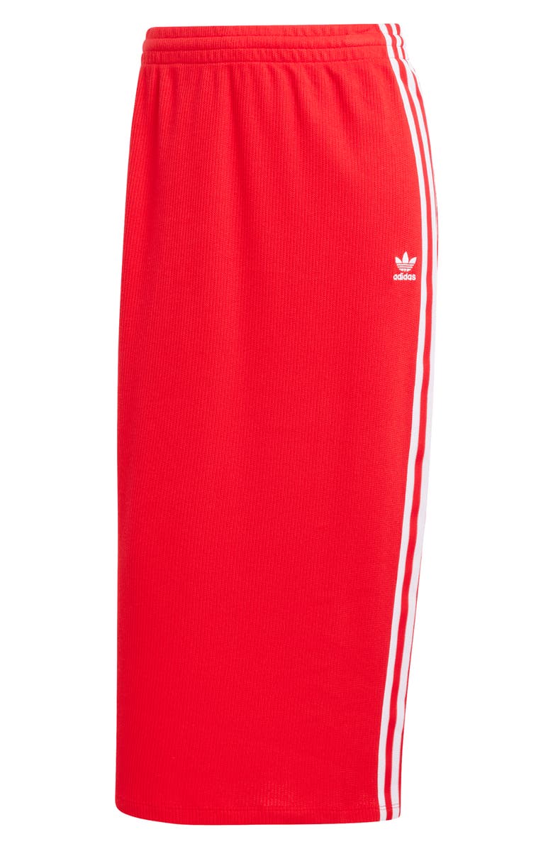 adidas Originals Adicolor 3-Stripes Knit Midi Skirt, Alternate, color, Better Scarlet