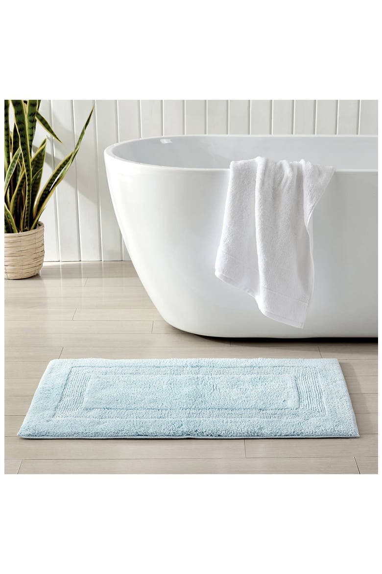 Long Branch Light Pastel Blue Bath Mat, Alternate, color, WINTER SKY