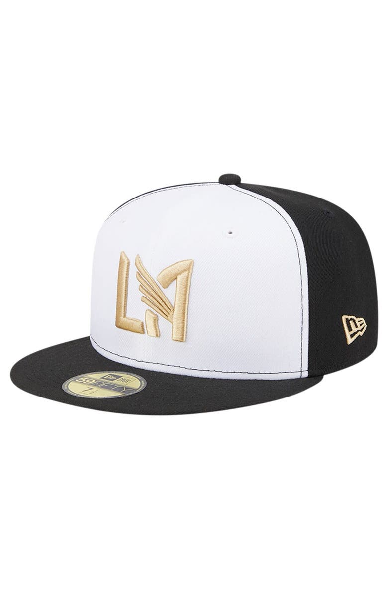 New Era Men's New Era White/Black LAFC 2024 Kick Off Collection 59FIFTY Fitted Hat, Alternate, color,
