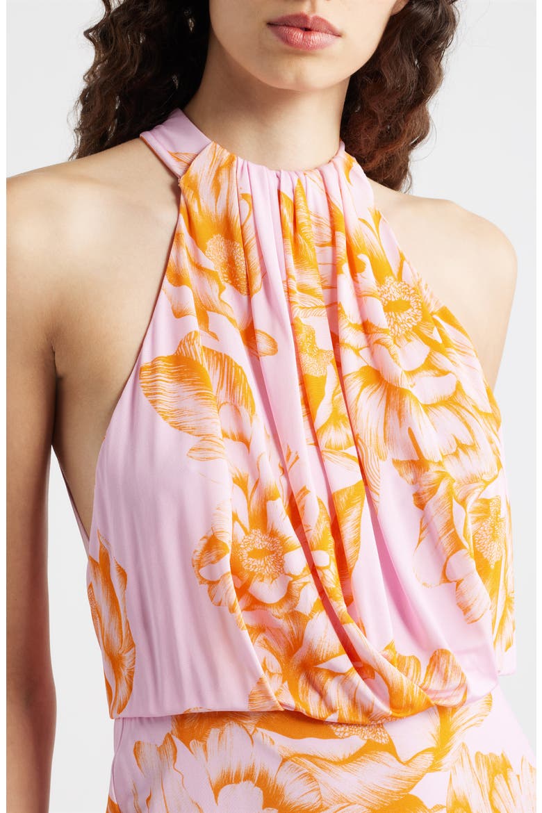 Elowen Floral Drape Bodice Gown, Alternate, color, FLEUR DE PEONY