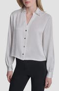 DKNY Grommet Collar Button-Up Shirt