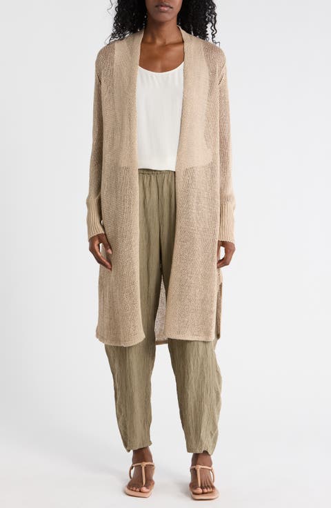 Long Organic Cotton Blend Cardigan (Regular & Petite)