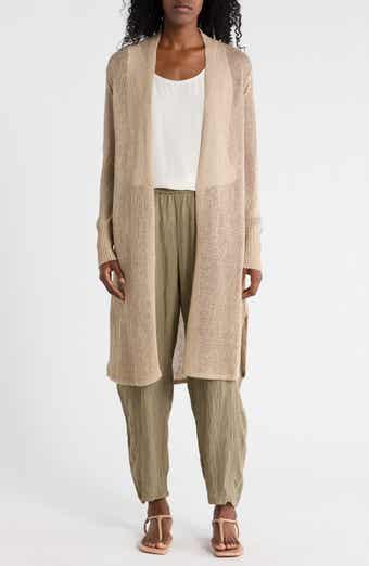 Long Organic Cotton Blend Cardigan